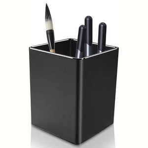 El portalápices de metal resistente, diseñado con elegancia y durabilidad, es fabricado por expertos organizadores de escritorio y cajones de la India. - Product Image 3