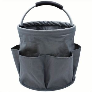 Portable <b>Foldable</b> Multifunctional Picnic Basket Garden Tool Handbag Outdoor Travel Toiletry Organizer Bag - Product Image 3
