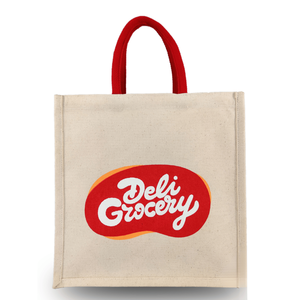 Bolsa de Mano Promocional de Lona Laminada Personalizada de 10 oz |   Bolsa de Compras Reutilizable con Asa Larga para Uso Diario - Product Image 4