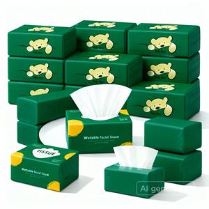 Wholesale Soft Facial Tissue Paper Box Virgin <b>Pulp</b> High Absorbent Embossed Design for Home Hotel Office Daily Cleaning Use - Product Image 3