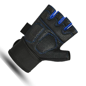 OEM High Quality Breathable Polyester Lightweight Non-Slip Adjustable Wrist Strap Half Finger Gym Training Hand <b>Grips</b> <b>Gloves</b> - Product Image 4
