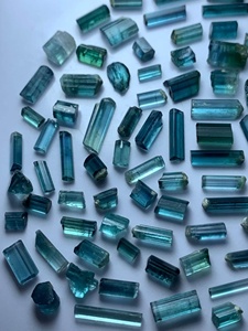 Natural Rough Indicolite Tourmaline From Afghanistan Gemstone Lot For Faceting High Quality Blue Green <b>Crystals</b> - Product Image 5