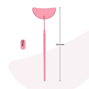 Espejo de Maquillaje Desmontable para Extensión de Pestañas, Espejo de Acero Inoxidable con Mango Largo en Forma de Flor/Corazón, Duradero - Product Image 1