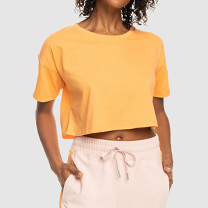 Women's Crop Top T-Shirts Hot Sale Women's Crop Top T-Shirts O Neck Women's Crop Top T-Shirt Made With Best Material - Product Image 1
