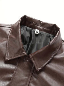 Chaqueta de cuero para hombre de diseño único, chaqueta de cuero de invierno con estilo ajustada y de alta fabricación - Product Image 2
