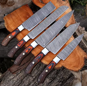 ชุดมีดทำครัวเหล็กดามัสกัส 67 ชั้น LEGACY BLADES ขายส่ง 5 ชิ้น ด้ามไม้ใช้งานได้ทั้งสองมือ มีดทำมือคุณภาพพรีเมียม - Product Image 5