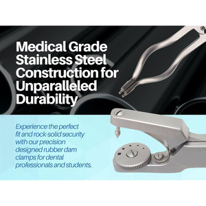 Rubber Dam Kit 16pcs Complete Dental Isolation <b>Set</b> Anti Reflection Clamps <b>Punch</b> Plier Professional Endodontic Supplies - Product Image 2