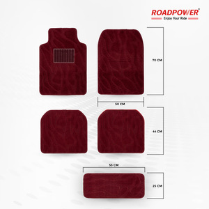 ROADPOWER (RP-MAT-188) Universal 5-Piece Premium Carpet Car <b>Floor</b> Mats For Front And Rear <b>Seats</b> Protects Vehicle From Dirt - Product Image 4