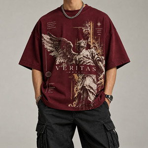 ผู้จัดจำหน่ายเสื้อยืดโกธิคแบบโอเวอร์ไซส์ลายกราฟิกแนวอาร์ตดาร์ก สำหรับแฟชั่นสตรีทสไตล์ประจำวัน เหมาะสำหรับผู้ซื้อขายปลีกทั่วโลก - Product Image 2
