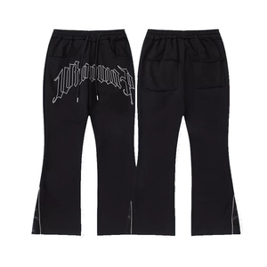 Hot Selling Sweat <b>Trouser</b> Custom Men's Pants <b>Elastic</b> <b>Waist</b> Drawstring Street Style Lightweight Breathable Knitted Sweatpants - Product Image 2