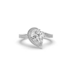 Bague de fiançailles solitaire légère en or massif 14 carats avec diamant ovale brillant de 2,56 carats créé en laboratoire, idéale pour les occasions festives - Product Image 1