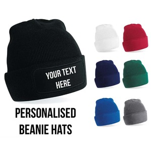 Pom 100% Cotton <b>Mens</b> Women Unisex <b>Beanie</b> Warm Slouchy Double Layer Cuffed Ski Travel <b>Hat</b> - Product Image 2
