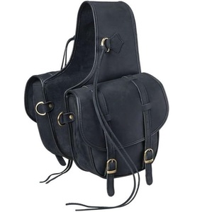 Sacoche latérale de moto en cuir véritable antique, multi-poches, sacs de bagages pour motard, écologiques, taille personnalisée, design logo - Product Image 1