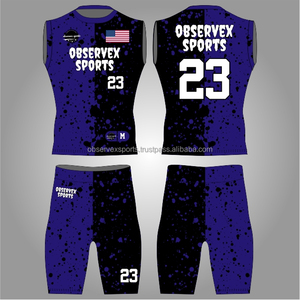 7v7 Uniform High Quality <b>Compression</b> With American Youth 7on7 Jersey Sleeveless Sublimated Flag Football Uniform - Product Image 1