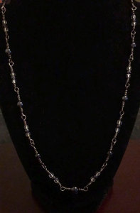 Collar de Cadena con Cuentas Negras, Hecho a Mano, Minimalista, con Cuentas de Piedras Preciosas, Cadena de Eslabones, Joyería de Moda para Mujer, Regalo Elegante - Product Image 5