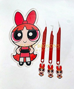 แหนบต่อขนตาแบบมืออาชีพ ปลายเรียบ 10 มม. ปลายสีเงิน พร้อมพวงกุญแจโลโก้สั่งทำ อุปกรณ์เสริมความงาม - Product Image 3