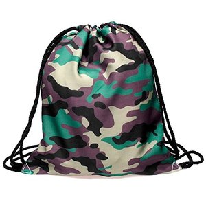 Bolsa con cordón de lona negra para gimnasio, bolsa con cordón de poliéster, Mochila deportiva para exteriores, logotipo impreso personalizado, plegable, no tejido - Product Image 2