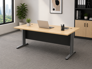 Rectangular Commercial <b>Office</b> Desk Metal Legs Melamine Laminate Top Durable Modern Design Home <b>Office</b> <b>Office</b> Furniture - Product Image 1