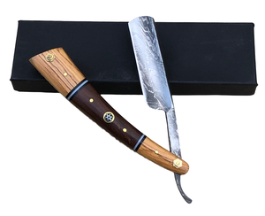 Professional Handmade Damascus Steel Straight Razor with Bone Handle-NEW Face/Body Shaving - Product Image 4