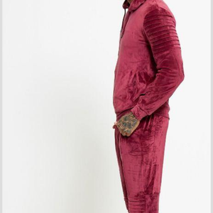 Premium <b>Men</b> <b>Velvet</b> Track Suit Soft Velour Hooded <b>Jacket</b> Pants Set Wholesale Luxury Two Piece Modern Casual <b>Velvet</b> Track Suit - Product Image 2