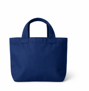 Canvas Shopping Tote <b>Bag</b> <b>Medium</b> Size Navy Blue Hand Length Handle Daily Use Style - Product Image 1