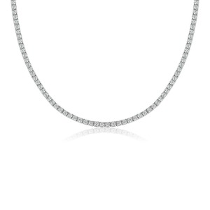 Cadena de Tenis Chapada en Oro Sólido de 14k, Corte Brillante, Collar Hip Hop, Diamante Cultivado en Laboratorio de 3mm, Certificado IGI, 22 Pulgadas, Unisex, Regalo - Product Image 1