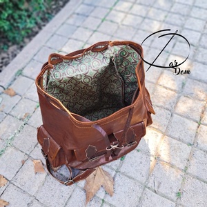 Trending Stylish Casual <b>Brown</b> And White Bags Outdoor Leather <b>Backpack</b> for Women Trendy Fashion Prices Leather <b>Backpack</b> Bags - Product Image 2