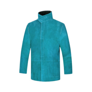 Veste de soudeur en cuir de vachette pleine fleur robuste, protection industrielle, ignifuge, anti-rayonnement, anti-vapeur, résistante à la chaleur - Product Image 3