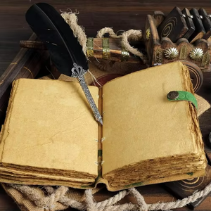 Carnet promotionnel en cuir à bords frangés, fait main, gaufré, pour croquis et écritures, motif floral de jardin, 7x5, cadeau - Product Image 5