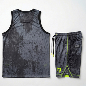 Ensemble de maillots de basket-ball d'été grande taille MALUZA Industries Premium, séchage rapide, uniforme de sport, streetwear, shorts d'entraînement - Product Image 2