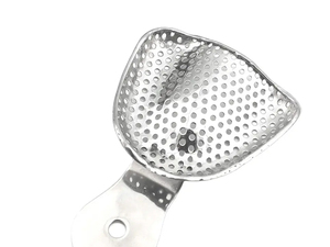 Plateaux d'empreinte manuels réutilisables en acier inoxydable poli miroir pour prothèse supérieure, instruments chirurgicaux dentaires, pont osseux - Product Image 2