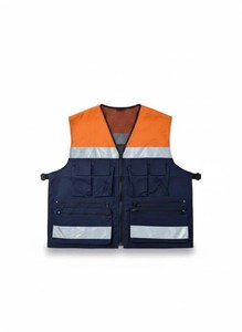 Gilet de sécurité haute visibilité, veste de travail réfléchissante, multi-poches, fermeture éclair - Product Image 2