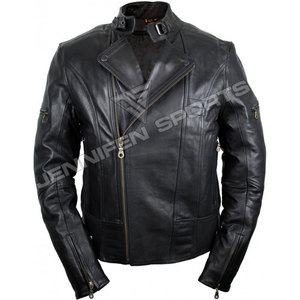 Veste en cuir de vachette véritable de haute qualité pour hommes, style moto décontracté, logo OEM/ODM, fabricant, vente en gros - Product Image 2