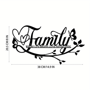 CIFbuy Elegante Insegna Decorativa 'Happy Home' con Scritta Vintage Floreale, Targa da Parete in Stile Rustico per Soggiorno, Camera da Letto, Ingresso, Bar - Product Image 4