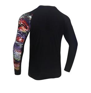 Custom Men Long Sleeve Rash Guard Shirt Sublimation <b>Printed</b> UPF 50+ UV Protection Compression Base Layer Gym Swimming <b>Surfing</b> - Product Image 5