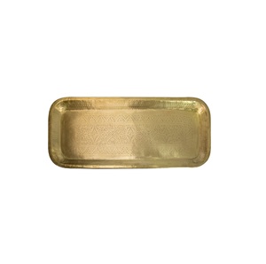 Wholesale Customized <b>Gold</b> <b>Tray</b> Tea Coffee <b>Trays</b> With Handles Elegant Polished <b>Serving</b> <b>Tray</b> Round Shape - Product Image 5