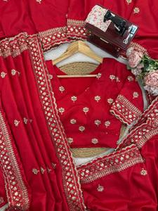 Sari elegante para mujer, ideal para bodas, recepciones, festivales, celebraciones, ocasiones étnicas tradicionales, con un look de diseñador a la moda. - Product Image 3