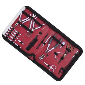 Kit d'outils pour extensions capillaires en acier inoxydable : pinces de maintien robustes, aiguille courbée pour la séparation des mèches, peigne à queue, boucle de fil et bande adhésive - Product Image 1