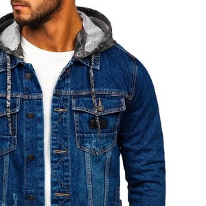 Veste en jean personnalisée pour homme, respirante, écologique, en polyester/nylon, coton lourd lavé, style streetwear décontracté, fabrication OEM - Product Image 4