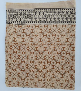 Paréo en coton imprimé à la main pour femme, léger, style bohème, pour la plage, les vacances, ou comme foulard de bain - Product Image 1