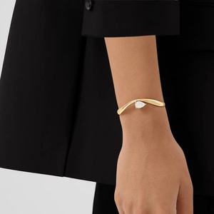 Luxury 925 silver minimalist <b>bracelet</b> Geometric chain <b>bracelet</b> - Product Image 1