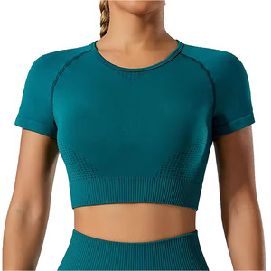 Conjunto Deportivo de 5 Piezas para Mujer, Talla Grande, Transpirable, Sin Costuras, Cintura Elástica, Sujetador Deportivo, Leggings, Pantalones Cortos, Ropa Deportiva - Product Image 4