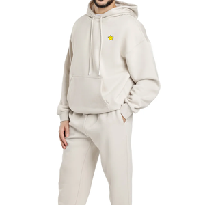 Ensemble de survêtement 2 pièces pour hommes, brodé, pour sports d'hiver et fitness, vêtements de sport réguliers pour la salle de gym, ensembles de survêtements personnalisés imprimés - Product Image 3