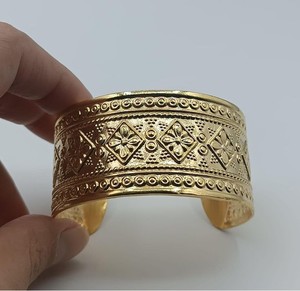 Artistic Engraved Brass Cuff Stack <b>Wedding</b> Party Festive Adjustable Vintage Chunky Bangle Boho Statement Jewelry Bracelet - Product Image 2