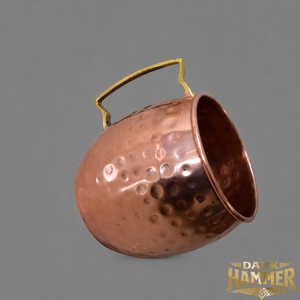 Premium Handcrafted Hammered <b>Copper</b> <b>Mug</b> with Handle for Water Juice Cold Drinks - Product Image 1