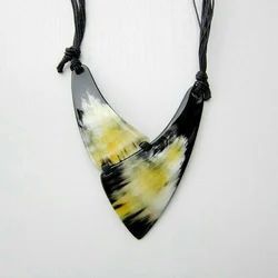 Bohemian Horn Necklace luxury handmade pendant horn crafted Unisex Fashion Jewelry Set new natural horn jewelry necklace - Product Image 1