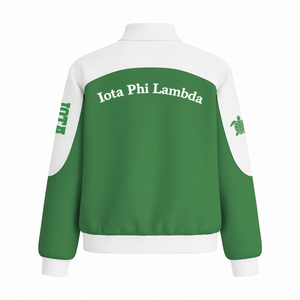Chaqueta de Carreras de Sarga de Algodón Iota Phi Lambda Sorority para Mujer, Chaqueta Universitaria de Béisbol para Deportes de Motor, Chaqueta de Carreras de Alta Velocidad para Motociclistas - Product Image 3