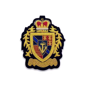 Badges en fil de broderie bouillon, nouveau design, faits main, broderie feuille d'or, conception personnalisée OEM, 2026 - Product Image 5