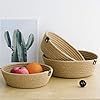 Customised Handwoven <b>Jute</b> Rope Storage <b>Basket</b> Set of 3 Natural Finish with Leather Handles for Storage and Organisation - Product Image 3