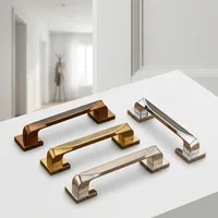 Poignées de tirage carrées en métal KELLTON de qualité supérieure, style Mid-Century Modern, pour portes principales, armoires et tiroirs – Quincaillerie durable